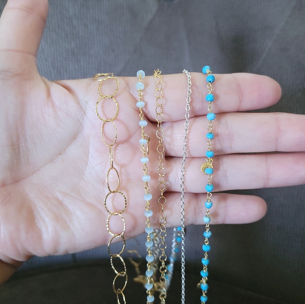 Five🖐 Strand Necklace Statement Necklace - Picture 13 of 16